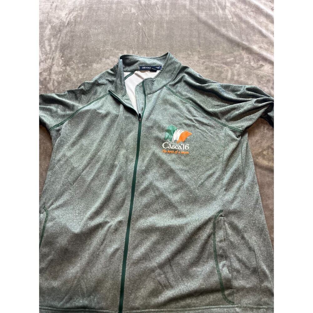 Devon & Jones Casca Celtic Full Zip‎ Jacket Green Men's size 2XL Conor McGregor